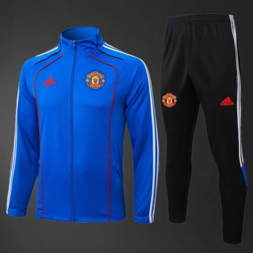 Manchester United 2025/26 Blue Training Tracksuit – Adult & Kids Edition