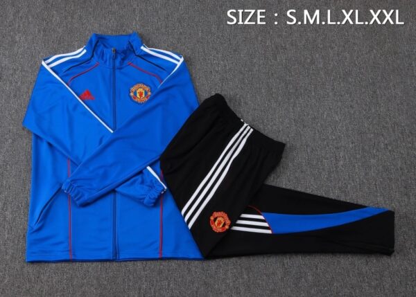 Manchester United 2025/26 Blue Training Tracksuit – Adult & Kids Edition