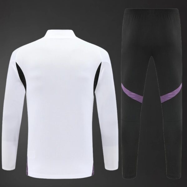 Manchester United 2025/26 White & Purple Training Tracksuit – Adult & Kids Set