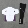Manchester United 2025/26 White & Purple Training Tracksuit – Adult & Kids Set