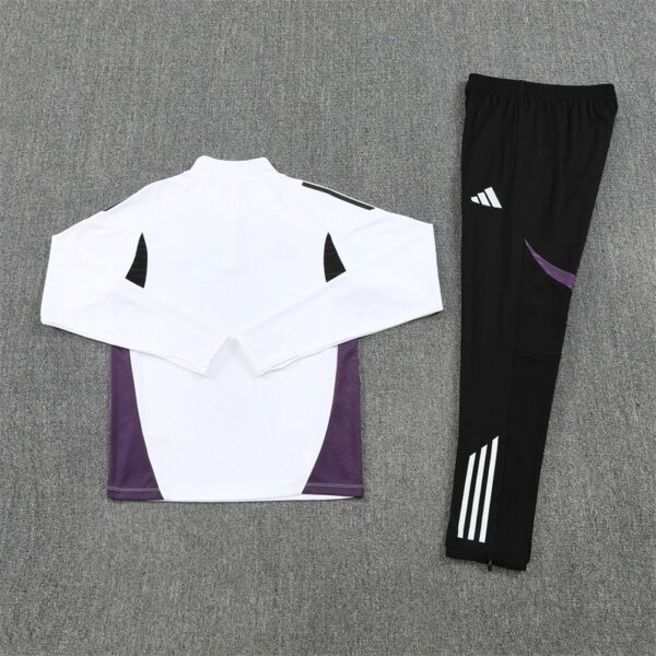 Manchester United 2025/26 White & Purple Training Tracksuit – Adult & Kids Set