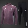 Manchester United 2025/26 White & Purple Training Tracksuit – Adult & Kids Set