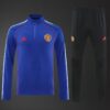 Manchester United 2025/26 Training Tracksuit Blue 1/4 Zip– Adult & Kids Set