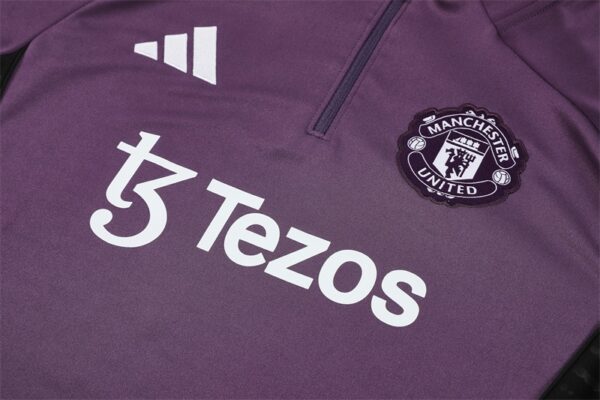 Manchester United 2025/26 Training Tracksuit Purple 1/4 Zip– Adult & Kids Set