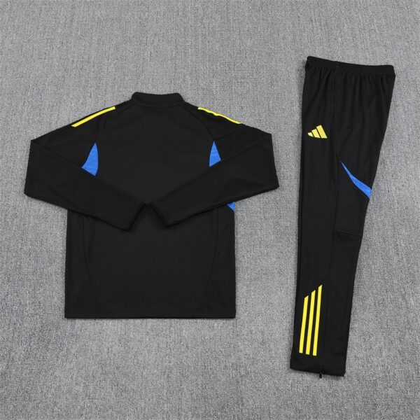 Manchester United 2025/26 Training Tracksuit Black & Yellow 1/4 Zip– Adult & Kids Set