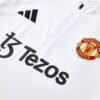 Manchester United 2025/26 Training Tracksuit White & Black 1/4 Zip– Adult & Kids Set