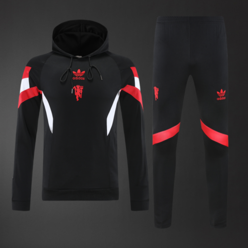 Manchester United 2025/26 Adult Hooded Training Black Tracksuit – Elite Performance Edition