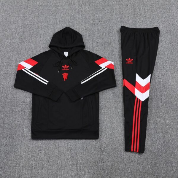 Manchester United 2025/26 Adult Hooded Training Black Tracksuit – Elite Performance Edition