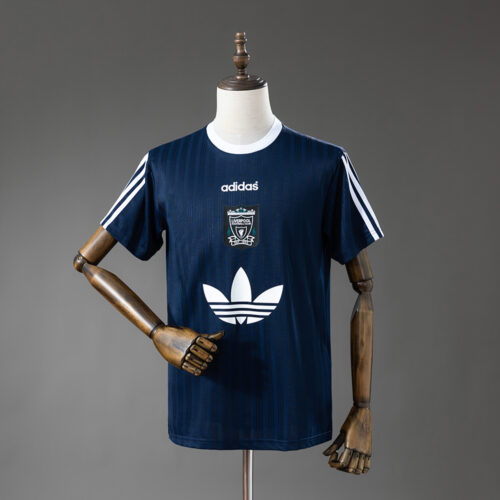 Liverpool FC 1995 Navy Polyester T-Shirt – Retro Classic Edition