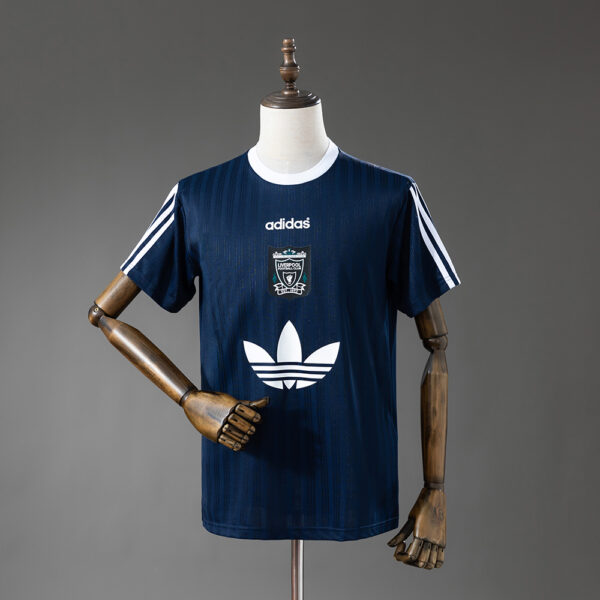 2f9e6dd1 Liverpool FC 1995 Navy Polyester T-Shirt – Retro Classic Edition