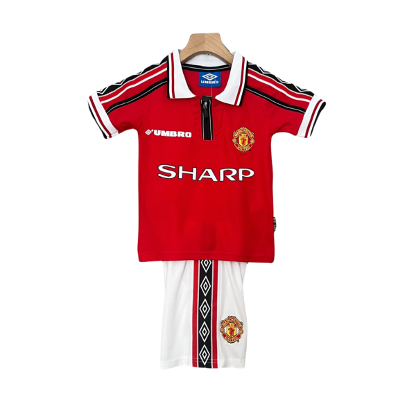 Manchester United 1998/99 Treble Season Kids Retro Kit