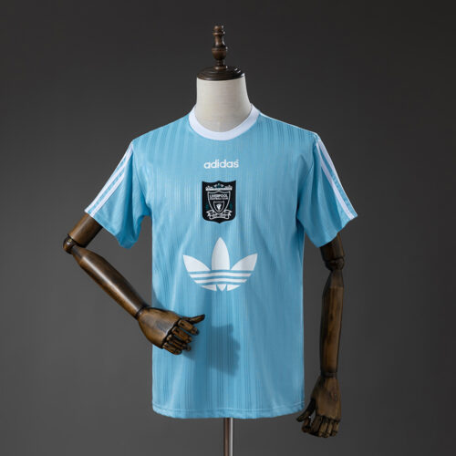 Liverpool FC 1995 Blue Polyester T-Shirt – Retro Classic Edition
