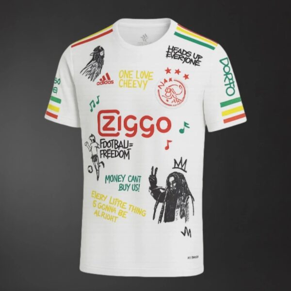Ajax 2025/26 Jersey – Bob Marley Special Edition White