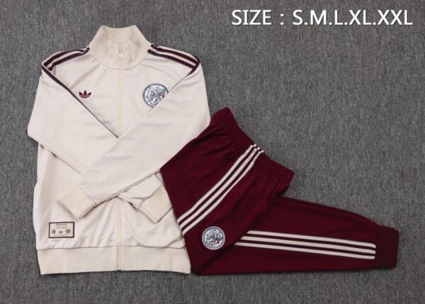 img_6459-2 Ajax 2025/26 Adults & Kids Jacket Training Kit – Official Style Set Beige