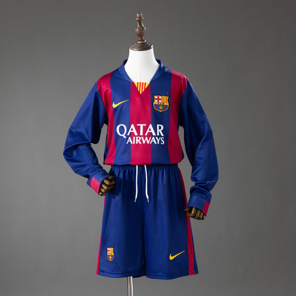 Barcelona 2014/15 Home Long Sleeve Kids Kit – Retro Classic Edition