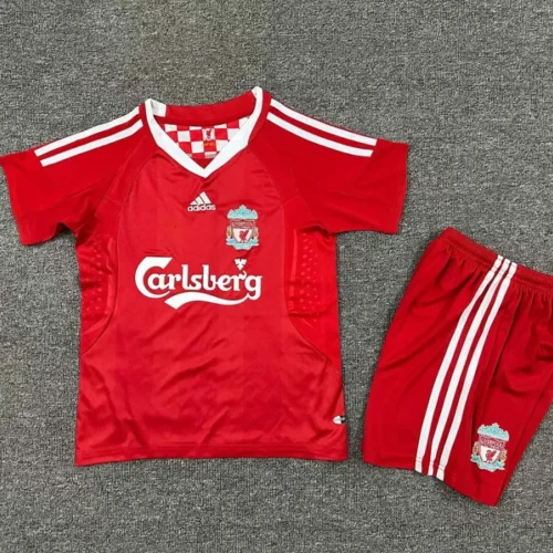 Liverpool 2008/10 Home Retro Football Shirt Kids Kit – Classic Edition