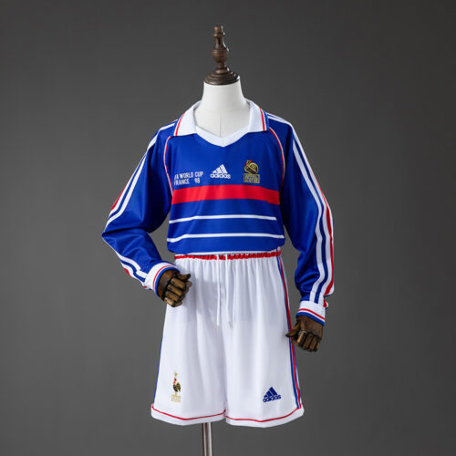 537efcbb France 1998 Home Retro Kids Kit – Classic Edition Long Sleeve