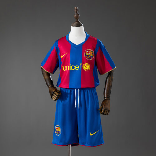 Barcelona 2007/08 Home Kids Kit – Retro Classic Edition