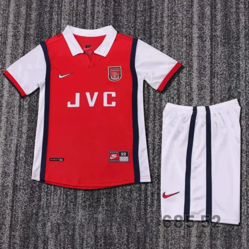 824c6889b5f3d086f515a68115edad37 Arsenal 1998/99 Home Kids Retro Kit – Classic Edition