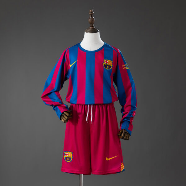 Barcelona 2005/06 Champions League Home Kids Kit – Retro Classic Edition