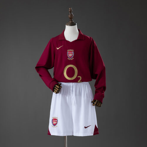 Arsenal 2005/06 Home Kids Retro Kit – Classic Edition Long Sleeve