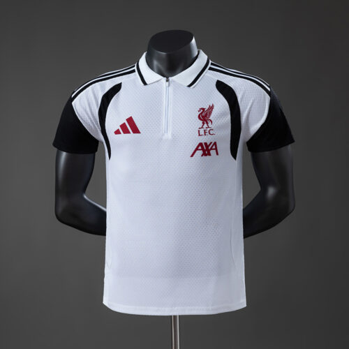 Liverpool FC 2026/27 Player Version White Training Jersey with Polo Neck & ¼ Zip – Elite Training Edition